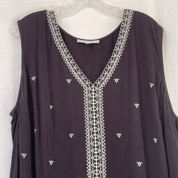 Daniel Rainn Womens 3X Black Tank Top Goth Whimsygoth Summer Vacation Boho Party - Picture 2 of 10